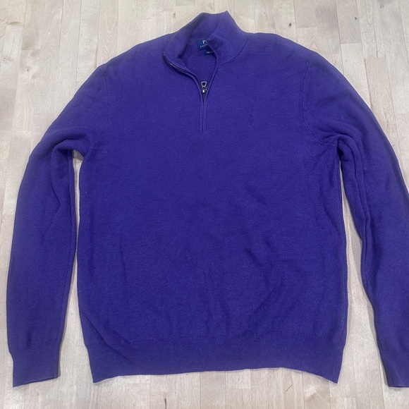 Ralph Lauren Men´s Zip-Up Sweater in Rich Purple